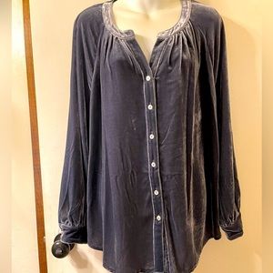 J. Jill Grey Long Sleeve Button-Up NWT Sz. XL # 35